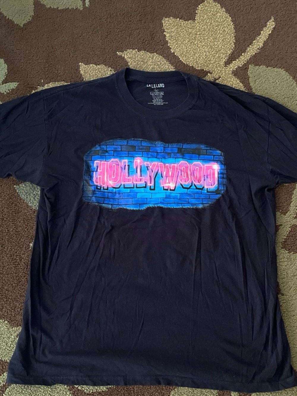 Hollywood black cotton t-shirt Size L